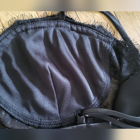 Spaghetti Strap Splicing Illusion Lace Satin Sexy Bodycon Dress - Picture 5 of 14